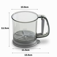 Sită de Făină cu O Mână Bibykivn, Presărător de Zahăr Pudră cu Scală, Distribuitor Manual de Făină, Sită Dublă din Oțel Inoxidabil pentru Pudră de Migdale, Zahăr Pudră, Pudră de Cacao, Scorțișoară 7