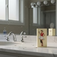 Bibykivn držiak na papierové vreckovky s dizajnom lietajúcej sukne, vtipný 3D dávkovač vreckoviek do kúpeľne a obývačky, opakovane plniteľný, stabilná základňa, béžový 4