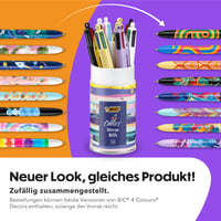 Sada guľôčkových pier BIC 4 Colours Décor Box – stredný hrot (1,0 mm), kovová krabička, 8 ks 2
