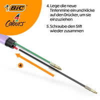Sada guľôčkových pier BIC 4 Colours Décor Box – stredný hrot (1,0 mm), kovová krabička, 8 ks 8
