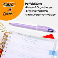 Sada guľôčkových pier BIC 4 Colours Décor Box – stredný hrot (1,0 mm), kovová krabička, 8 ks 4