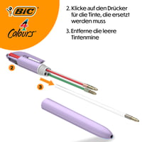 Sada guľôčkových pier BIC 4 Colours Décor Box – stredný hrot (1,0 mm), kovová krabička, 8 ks 7