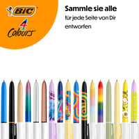 Sada guľôčkových pier BIC 4 Colours Décor Box – stredný hrot (1,0 mm), kovová krabička, 8 ks 10