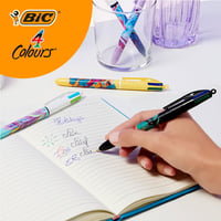 Sada guľôčkových pier BIC 4 Colours Décor Box – stredný hrot (1,0 mm), kovová krabička, 8 ks 9