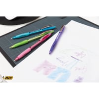 Guľôčkové pero BIC Atlantis Soft, modrý atrament, stredný hrot 1,0 mm, plniteľné kancelárske pero, balenie 12 ks 2