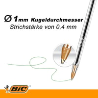 Pix BIC Cristal Original, vârf mediu (1,0 mm) - Verde, set 50 bucăți - Pentru școală și birou 3