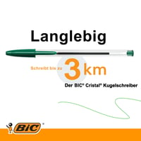 Pix BIC Cristal Original, vârf mediu (1,0 mm) - Verde, set 50 bucăți - Pentru școală și birou 4