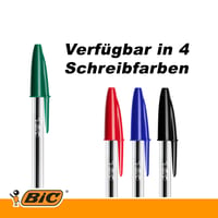 Pix BIC Cristal Original, vârf mediu (1,0 mm) - Verde, set 50 bucăți - Pentru școală și birou 2