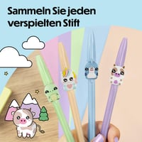 Pix cu bilă BIC Cristal Pastel cu vârf mediu (1,00 mm) cu cerneală albastră - set de 5 bucăți cu corpuri colorate și modele variate, ambalaj din carton 3
