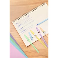 Pix cu bilă BIC Cristal Pastel cu vârf mediu (1,00 mm) cu cerneală albastră - set de 5 bucăți cu corpuri colorate și modele variate, ambalaj din carton 7