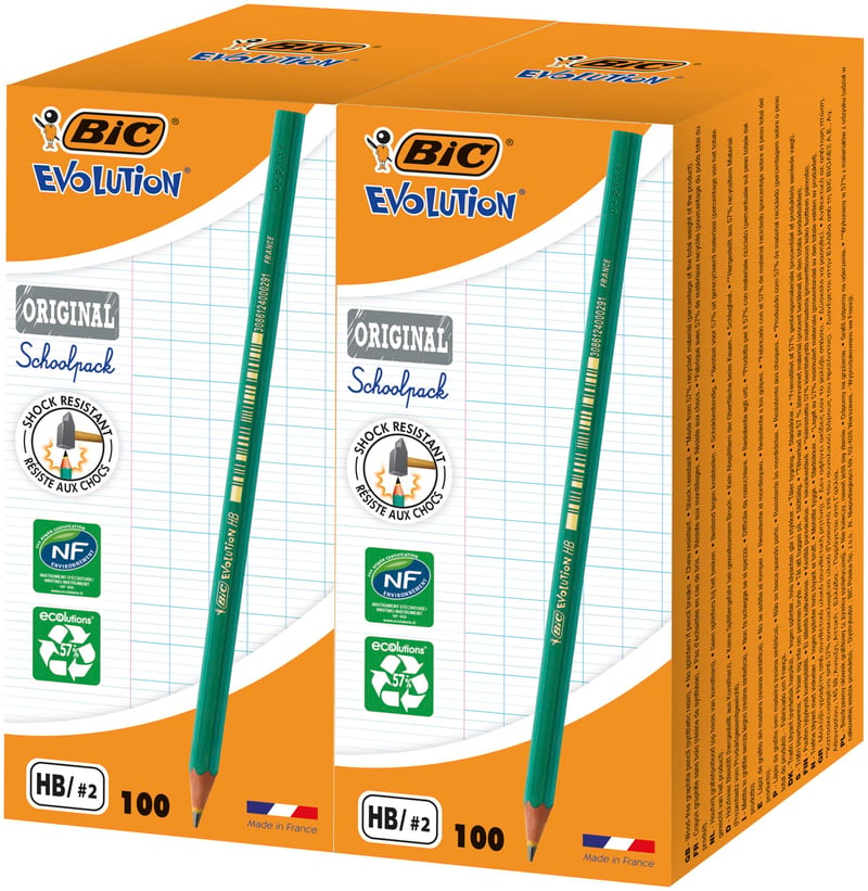 Grafitová ceruzka BIC Evolution Original HB na školské použitie – balenie 200 ks