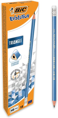 BIC Evolution Triangle HB háromszögletű ceruza radírral 12 db - 12 pieces (pack of 1) 1