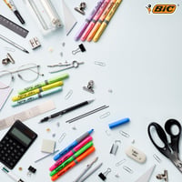 Set markere fluorescente BIC Highlighter Grip, 24 bucăți, culori asortate (neon și pastel), vârf tesit, grosime linie 1,6-3,4 mm, tehnologie anti-uscare 8