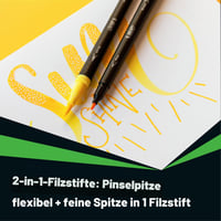 Set carioci cu două capete BIC Intensity Dual Tip, 12 culori diferite, vârf pensulă și vârf fin, 12 bucăți 4