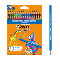 Creioane Colorate pentru Copii BIC Kids Evolution ECOlutions - Culori Asortate, Cutie de Carton, 36 bucăți 1