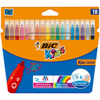 Sada farebných fixiek BIC Kids Kid Couleur – 18 ks rôznych farieb, stredný hrot, v kartónovom puzdre 2