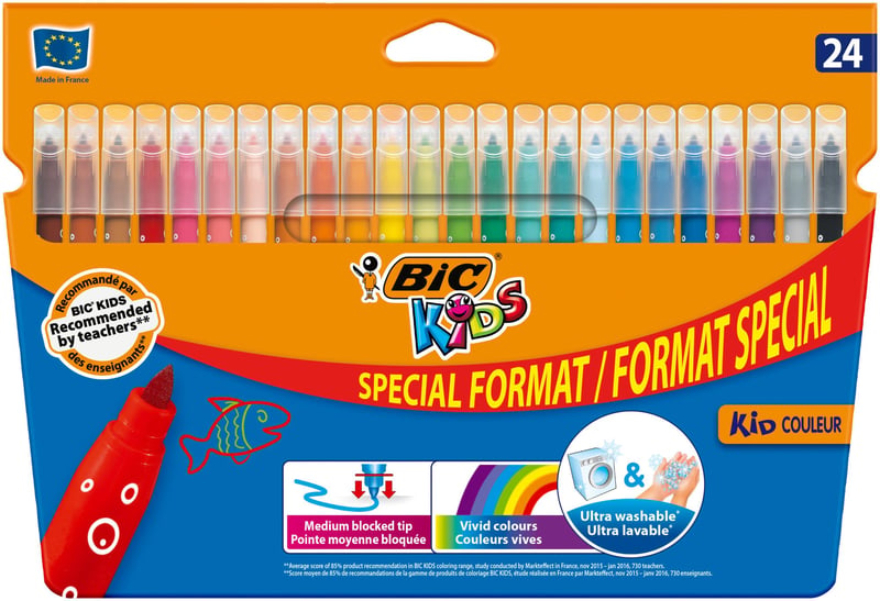 Sada farebných fixiek BIC Kids Kid Couleur – na kreatívne kreslenie pre deti
