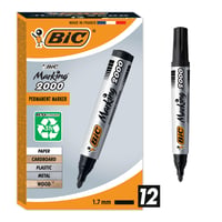 Permanentný popisovač BIC Marking 2000 čierny, 1,7 mm hrot, vodeodolný, na sklo, kov a drevo, balenie 12 ks 1
