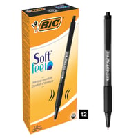 Guľôčkové pero BIC Softfeel Clic Grip čierne - 11 ks 1