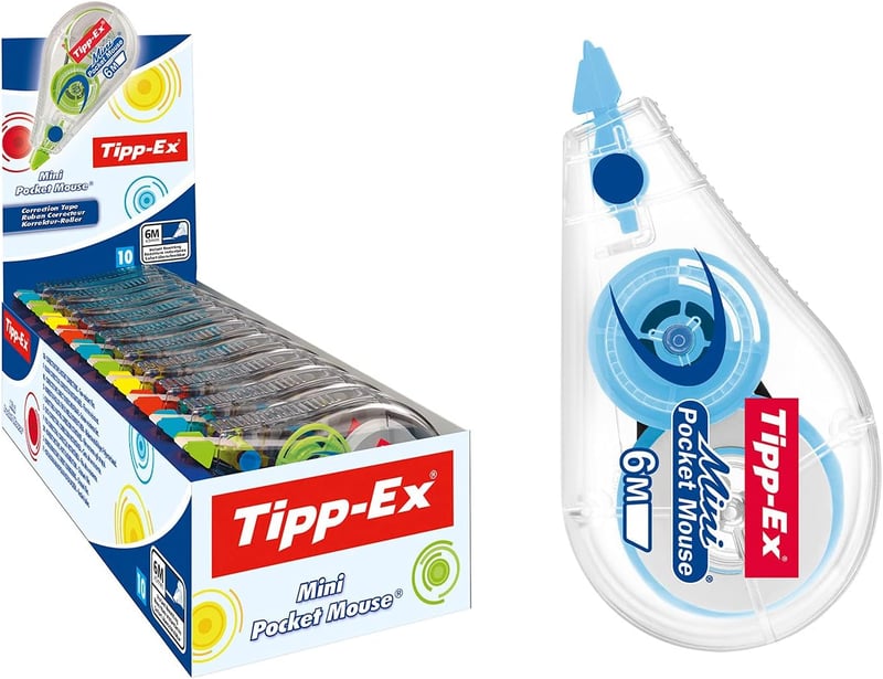 BIC Tipp-Ex Fashion Mini Pocket egérforma hibajavító szalag 5mm x 5m 10db - 10 Stück, Single
