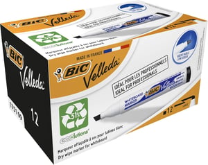 Popisovač na tabuľu BIC Velleda 1751 ECOlutions - čierny - 12 ks