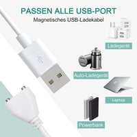 Bicmice 10mm Mágneses USB DC Töltőkábel - 80cm Fehér Réz Csatlakozó - Univerzális Cserekábel Számítógépekhez 5