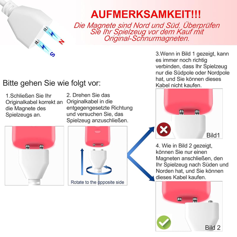 Bicmice 10mm Mágneses USB DC Töltőkábel - 80cm Fehér Réz Csatlakozó - Univerzális Cserekábel Számítógépekhez