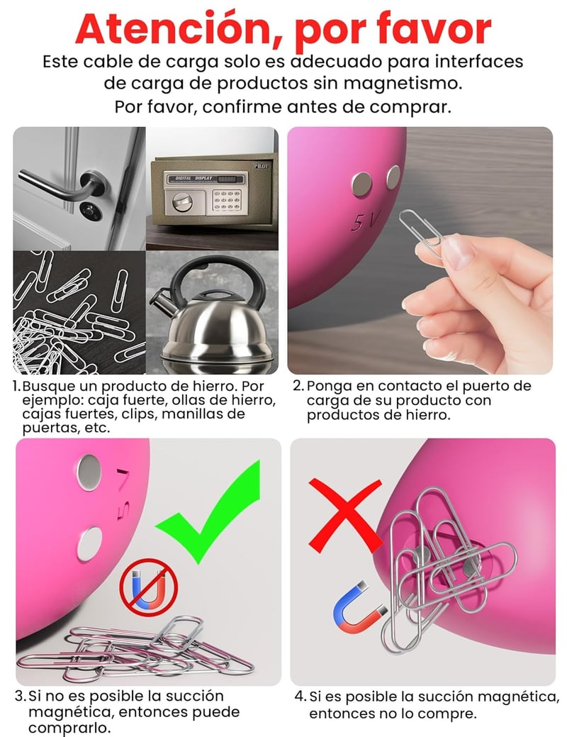 Bicmice Mágneses USB DC Töltőkábel 7mm - Fehér Réz Csatlakozó, Tartós Kivitel, Cserélhető Töltővezeték Számítógéphez