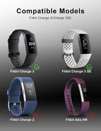 Bicmice USB Töltőkábel 1m Fitbit Charge 3/3SE Aktivitásmérőhöz - Fekete Réz Vezeték Rövidzárlat Elleni Védelemmel 2
