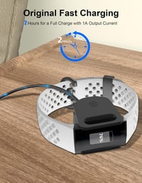 Bicmice USB Töltőkábel 1m Fitbit Charge 3/3SE Aktivitásmérőhöz - Fekete Réz Vezeték Rövidzárlat Elleni Védelemmel 3