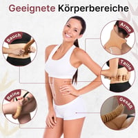 BICTIVE Professzionális Maderoterápiás Készlet 6 Darabos Fa Masszázs Roller Cellulitisz Ellen Limfadrenázs Eszköz 6