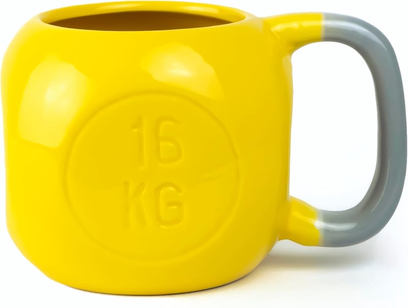 Bidut Kettlebell Fitness Bögre 500ml - Edzés Ajándék Kerámia Kávésbögre