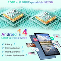 BIEGEDY B22 10" Tablet Android 14 Octa-Core, 20GB RAM, 128GB Tárhely, 5G WiFi, Bluetooth 5.0, 6000mAh Akkumulátor, Billentyűzettel és Egérre 2
