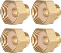 BieMian 1/2" - 3/8" Sárgaréz Csökkentő Adapter 4db Csőcsatlakozó 1