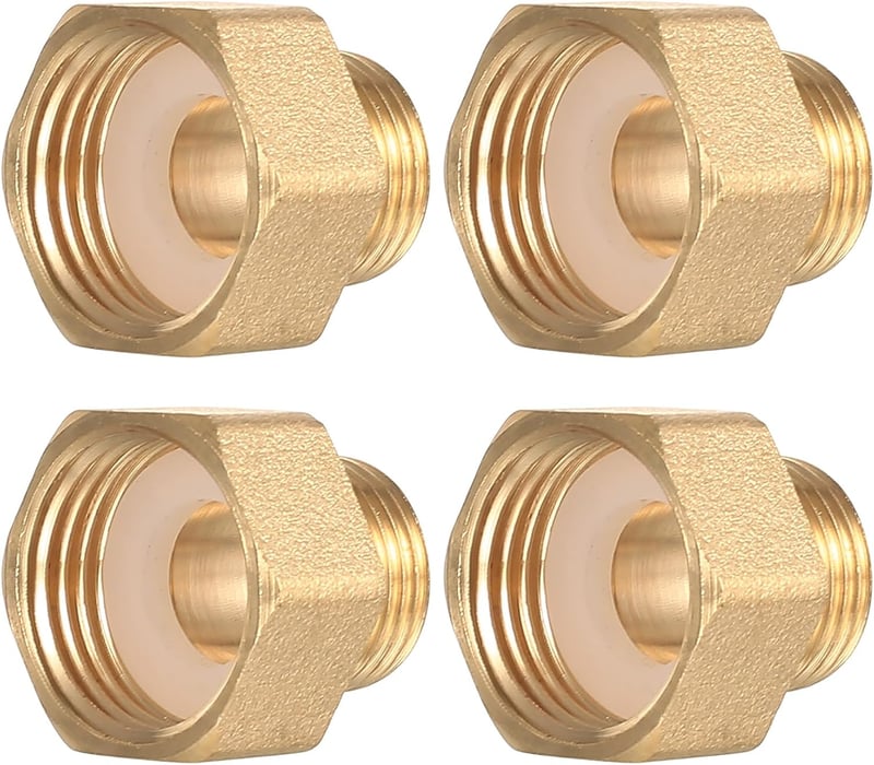 BieMian 1/2" - 3/8" Sárgaréz Csökkentő Adapter 4db Csőcsatlakozó