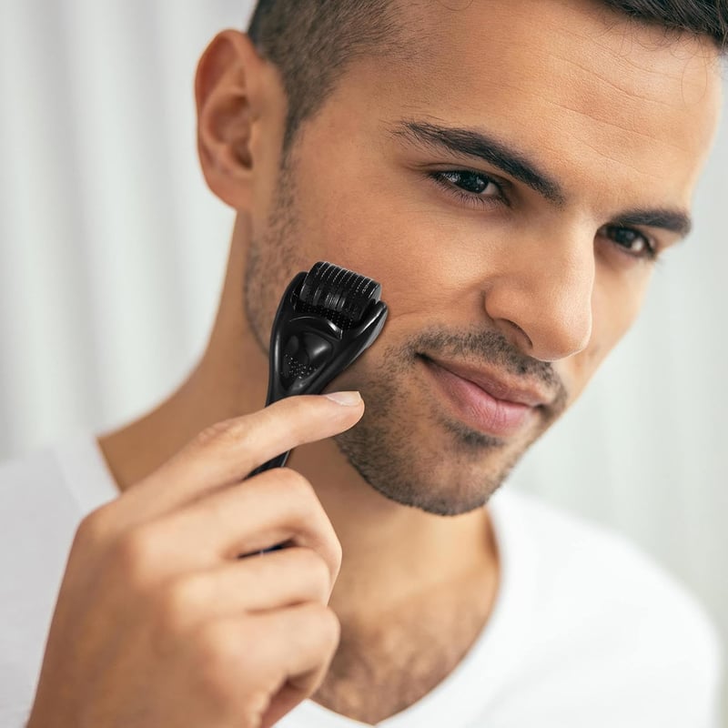 BieMian Beard Roller 0,5 mm Szakállnövekedéshez Microneedling Dermaroller