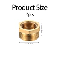BieMian mosadzná redukčná vsuvka 3/4" vonkajší × 1/2" vnútorný závit - 4 ks 2