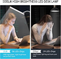 BIENSER LED Asztali Lámpa Csiptetős Gooseneck, 5 Szín 10 Fokozat Dimmelhető 4
