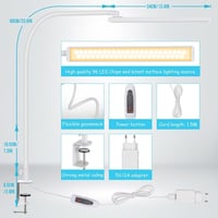 BIENSER LED Asztali Lámpa Csiptetős Gooseneck, 5 Szín 10 Fokozat Dimmelhető 6