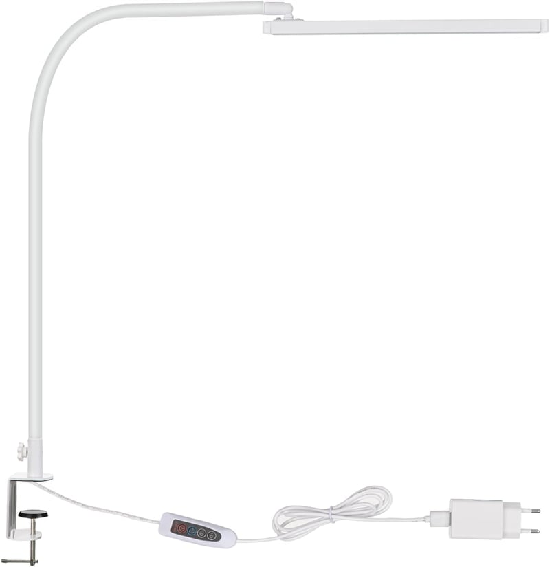 BIENSER LED Asztali Lámpa Csiptetős Gooseneck, 5 Szín 10 Fokozat Dimmelhető