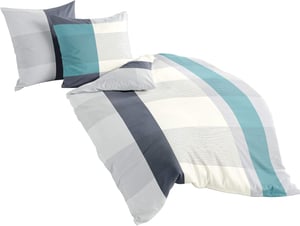 Bierbaum 4643 posteljina od mako-satena - oceansko plava - 135x200 cm