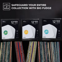 Big Fudge Vnútorné obaly na vinylové platne, 25 ks, bezkyselinový pevný papier, zaoblené rohy, pre LP a single platne, biele, 30,5 cm 5