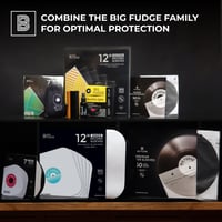 Big Fudge Vnútorné obaly na vinylové platne, 25 ks, bezkyselinový pevný papier, zaoblené rohy, pre LP a single platne, biele, 30,5 cm 6