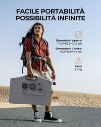 Panou solar pliabil BigBlue 200 W tip N, ETFE, cu suport IP68, pentru generatoare portabile și baterii, ideal pentru camping 7
