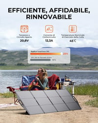 Panou solar pliabil BigBlue 200 W tip N, ETFE, cu suport IP68, pentru generatoare portabile și baterii, ideal pentru camping 6