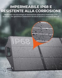 Panou solar pliabil BigBlue 200 W tip N, ETFE, cu suport IP68, pentru generatoare portabile și baterii, ideal pentru camping 4