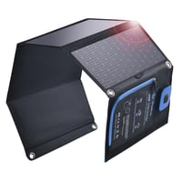 BigBlue 28W prijenosni solarni punjač s 2 USB priključka, digitalnim ampermetrom, IPX4 vodootpornošću i zaštitom zatvaračem - spreman za iPhone, Android, GoPro 2