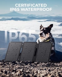 BigBlue 30W napelemes töltő állvánnyal, IP65 vízálló, USB-C és USB-A portokkal 5