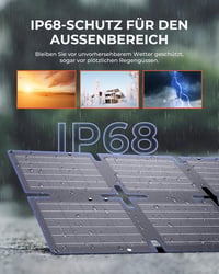 BigBlue 60W összecsukható napelemes töltő QC3.0 PD45W vízálló kempingezéshez 6