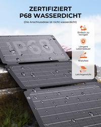 Prenosná solárna nabíjačka BigBlue SolarPowa 30W ETFE – vodoodolnosť IP68, USB-C PD 24W, USB-A, DC – kompatibilná s iPhone, Samsung, iPad 6